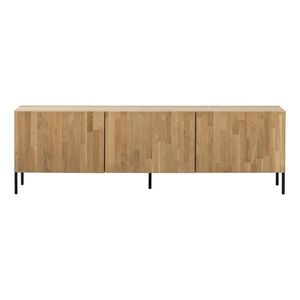 TV stolík z dubového dreva v prírodnej farbe 180x56x46 cm Bono – WOOOD vyobraziť