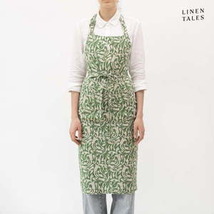 Ľanová zástera Evergreen Damask – Linen Tales vyobraziť