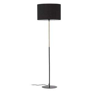 Čierna stojacia lampa s textilným tienidlom (výška 160 cm) Canar – Kave Home vyobraziť