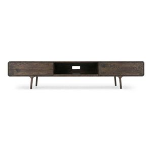 Hnedý TV stolík z dubového dreva 220x45x45 cm Fawn – Gazzda vyobraziť