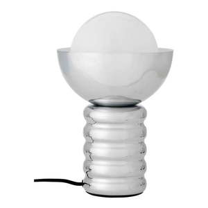 Stolová lampa v striebornej farbe so skleneným tienidlom (výška 32 cm) Spike – Bloomingville vyobraziť