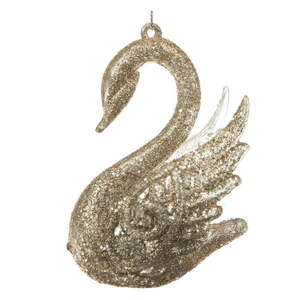 Plastová vianočná ozdoba 10 cm Swan – Dakls vyobraziť