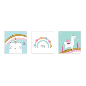 Detské obrázky v súprave 3 ks 30x30 cm White Happy – knor vyobraziť