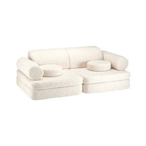 Krémová detská pohovka z textílie buklé 132 cm Settee – Wigiwama vyobraziť