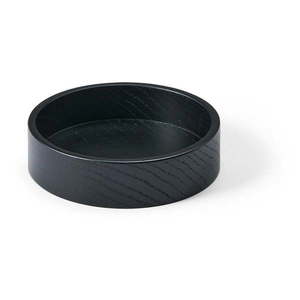 Čierny dekoratívny drevený úložný box ø 11x3 cm Circle S – LIND DNA vyobraziť