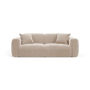 Béžová zamatová pohovka 220 cm Strino – Cosmopolitan Design vyobraziť