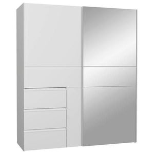 Carryhome BIELA SKRIŇA SO ZRKADLOM, biela, hliníková, 170/200/61 cm vyobraziť
