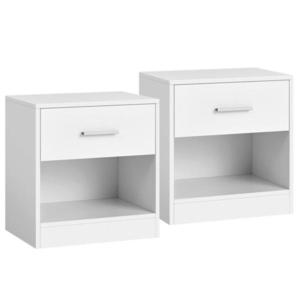 Set 2 nočných stolíkov, biely vyobraziť