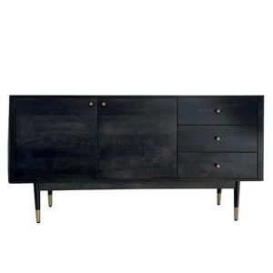 Livetastic ŠIROKÁ KOMODA, akácia, čierna, 160/81/42 cm vyobraziť