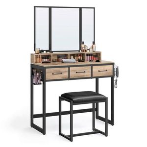 Boxxx TOALETNÝ STOLÍK, čierna, farba duba, 90/40/141 cm vyobraziť