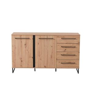 Xora KOMODA, čierna, farba duba, 159/95/42 cm vyobraziť