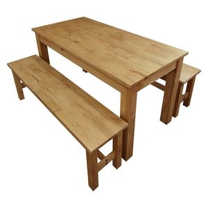 Stôl 140x70 + 2 lavice CORONA 2 vosk vyobraziť