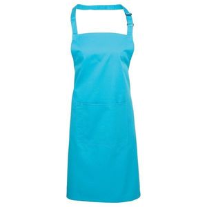 Premier Workwear Kuchynská zástera s náprsenkou a vreckom - Tyrkysová vyobraziť
