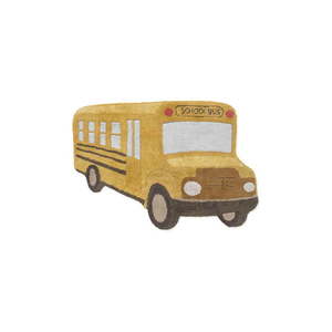 Okrovožltý prateľný/ručne tkaný bavlnený detský koberec 90x130 cm School Bus – Lorena Canals vyobraziť