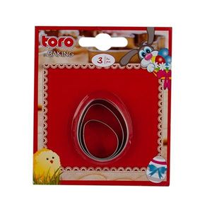 Vykrajovač na veľkonočné pečivo 3ks TORO vajíčko vyobraziť