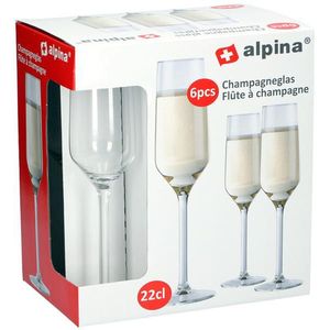 Pohár na šampanské ALPINA 220ml 6ks vyobraziť