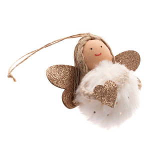 Textilná vianočná ozdoba 8 cm Angel – Dakls vyobraziť