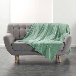 Svetlozelená deka z mikroflanelu 180x220 cm Flanou – douceur d'intérieur vyobraziť