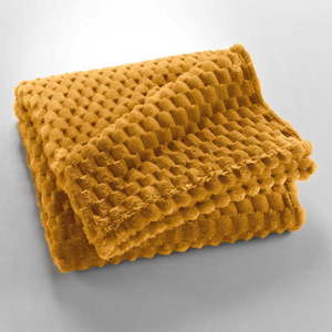 Okrovožltá deka z mikroflanelu 125x150 cm Mini Frosty – douceur d'intérieur vyobraziť
