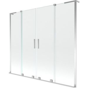 MEXEN/S - Velar L Duo dvojkrídlová posuvná vaňová zástena 200 x 150, transparent, chróm 896-200-003-02-01 vyobraziť