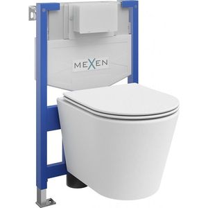 MEXEN/S - WC predstenová inštalačná sada Fenix XS-F s misou WC Rico + sedátko softclose, biela mat 68030724001 vyobraziť