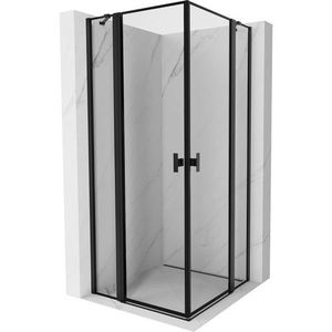 MEXEN/S - Mist Duo sprchovací kút dvere krídlové 90 x 90, čierny okraj, čierna 8A4-090L-090P-70-70 vyobraziť