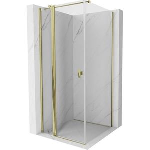 MEXEN/S - Mist T sprchovací kút dvere krídlové 85 x 85, transparent, zlato 8A4T-085-085-50-00 vyobraziť