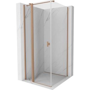 MEXEN/S - Mist T sprchovací kút dvere krídlové 85 x 85, transparent, meď kartáčovaná 8A4T-085-085-65-00 vyobraziť