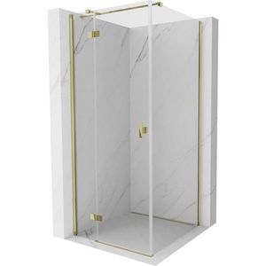MEXEN/S - Mist HT sprchovací kút dvere krídlové ľavá 85 x 85, transparent, zlato 8A5T-085-085-50-00-L vyobraziť