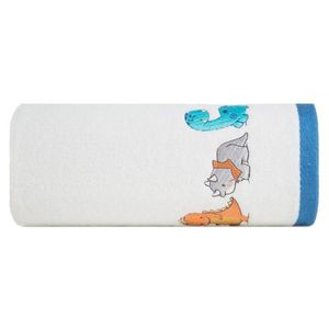 Detská bavlnená osuška BABY42 Zvieratká 50x90 cm biela vyobraziť