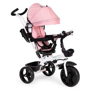 Detská trojkolka - kočík EcoToys IV ružová vyobraziť