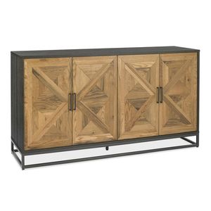 Komoda Indus 160 cm z masívu dub prírodná/grafit vyobraziť