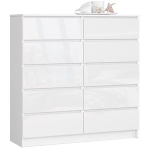 Komoda Kuba 120 cm biela lesklá vyobraziť