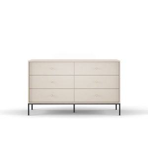 Komoda Mono II 154 cm so zásuvkami béžová/čierna vyobraziť
