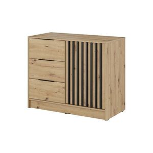 Komoda Nelly 2D 105 cm dub artisan/čierna vyobraziť
