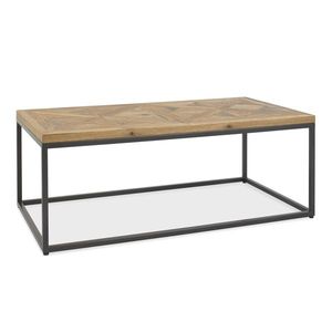 Konferenčný stolík Indus 114 cm z masívu dub prírodný/grafit vyobraziť