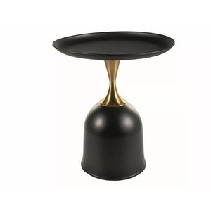 Konferenčný stolík Libra 51 cm čierny/zlatý vyobraziť