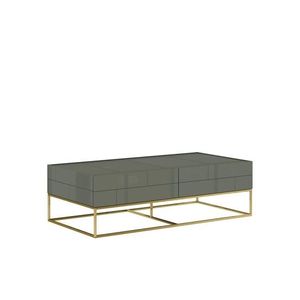 Konferenčný stolík Rose Hill 119 cm zelený/zlatý vyobraziť