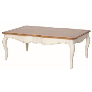 Konferenčný stolík Verona 122 cm z masívu hnedý/béžový vyobraziť