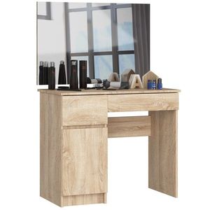 Kozmetický stolík so zrkadlom P-2/SL I dub sonoma ľavý vyobraziť