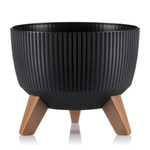 Kvetináč Rosa Linea 24x15 cm čierny vyobraziť