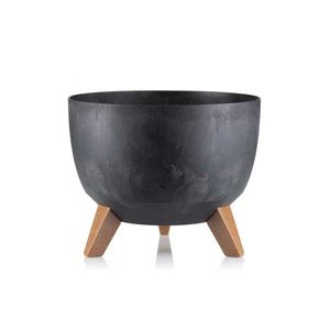 Kvetináč Rosa Linea 29x18 cm čierny betón vyobraziť