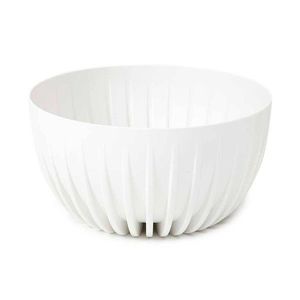 Kvetináč STRIPPED ECO 24 cm biely vyobraziť