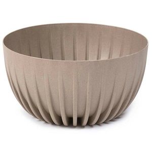 Kvetináč PRUHOVANÝ EKO 30 cm svetlohnedý vyobraziť