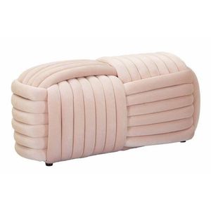 Lavica Softy 90 cm zamatová ružová vyobraziť
