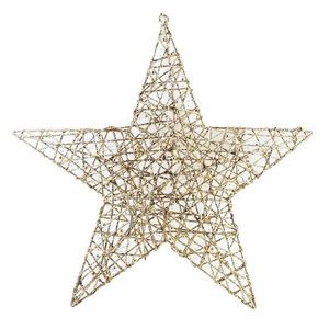 LED vianočná závesná hviezda SANTA LILA 60 cm ružovo-zlatá vyobraziť