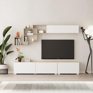 Moderná TV stena Houseland Free du zafírová/biela vyobraziť