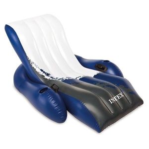 Nafukovacie plážové lehátko INTEX 58868EU 180x135 cm modro-biele vyobraziť
