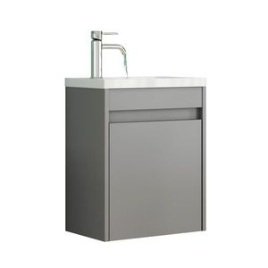 Závesná skrinka s umývadlom Houseland Zendi 40 cm sivá vyobraziť