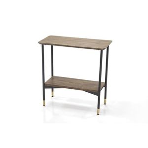 Odkladací stolík Maze 60 cm z masívu hnedý/čierny vyobraziť